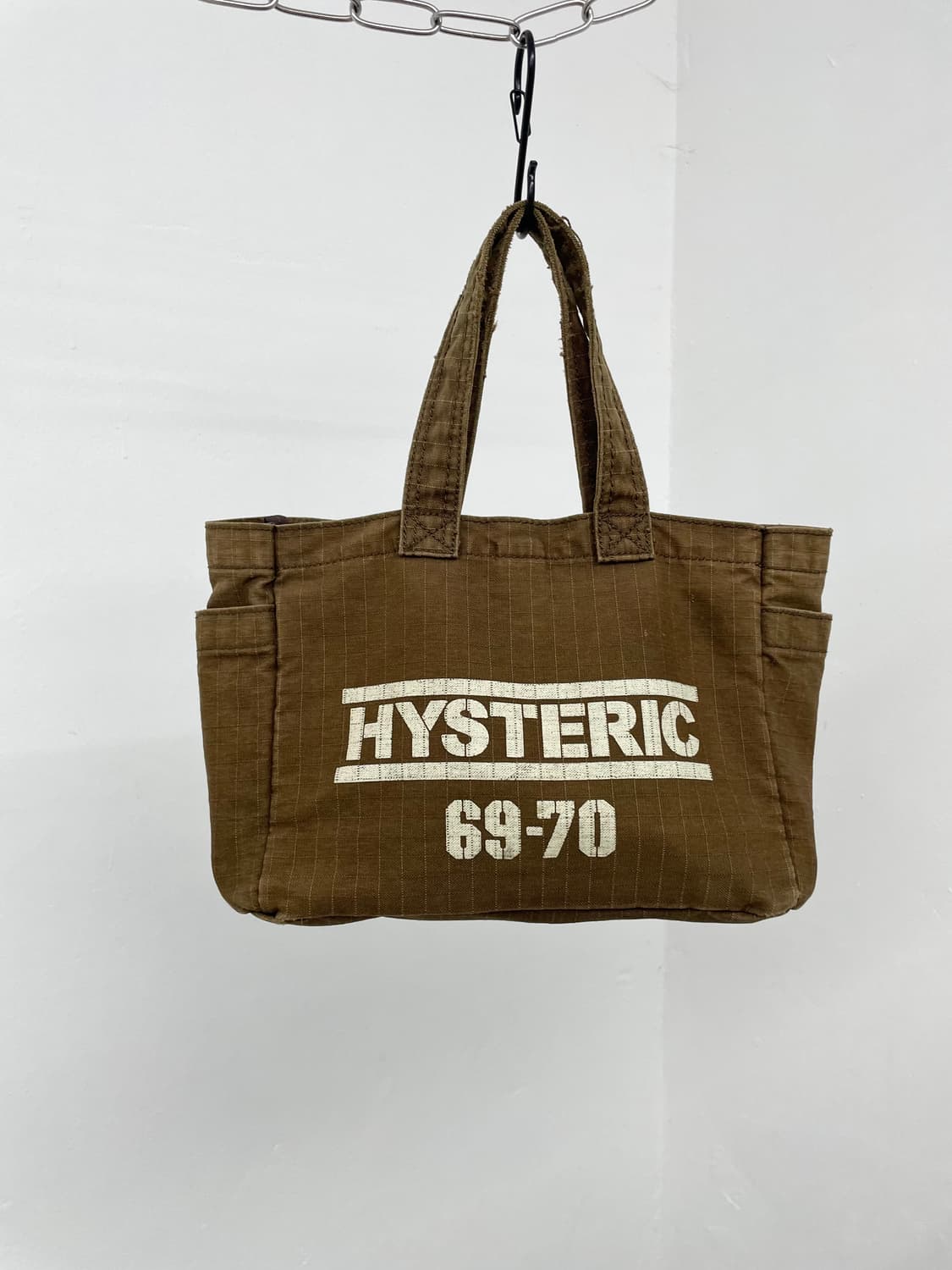 히스테릭글래머 브라운 로고 캔버스백 *레어 상품이미지1