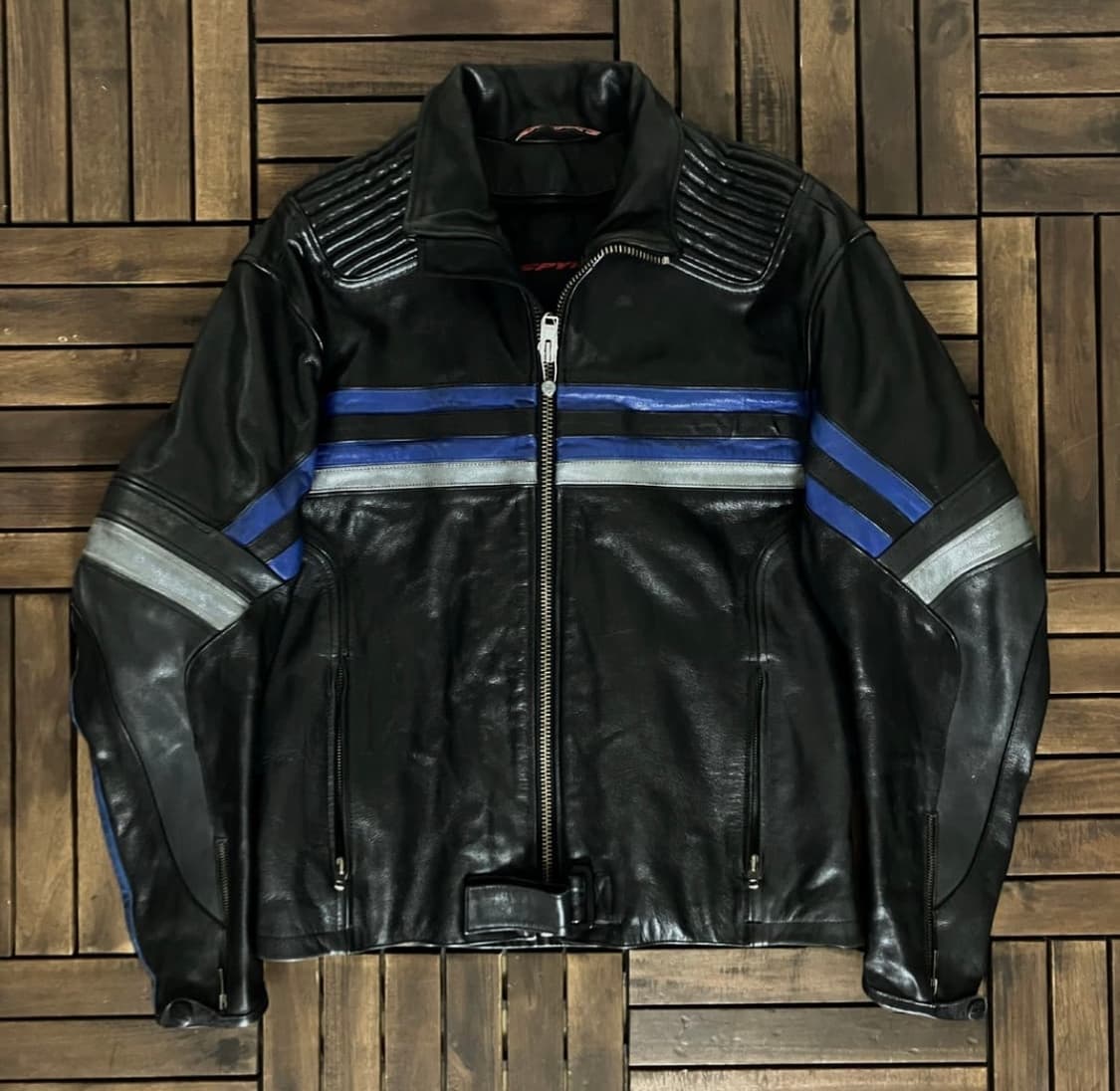 Spyke 레더 바이크 자켓 상품이미지3