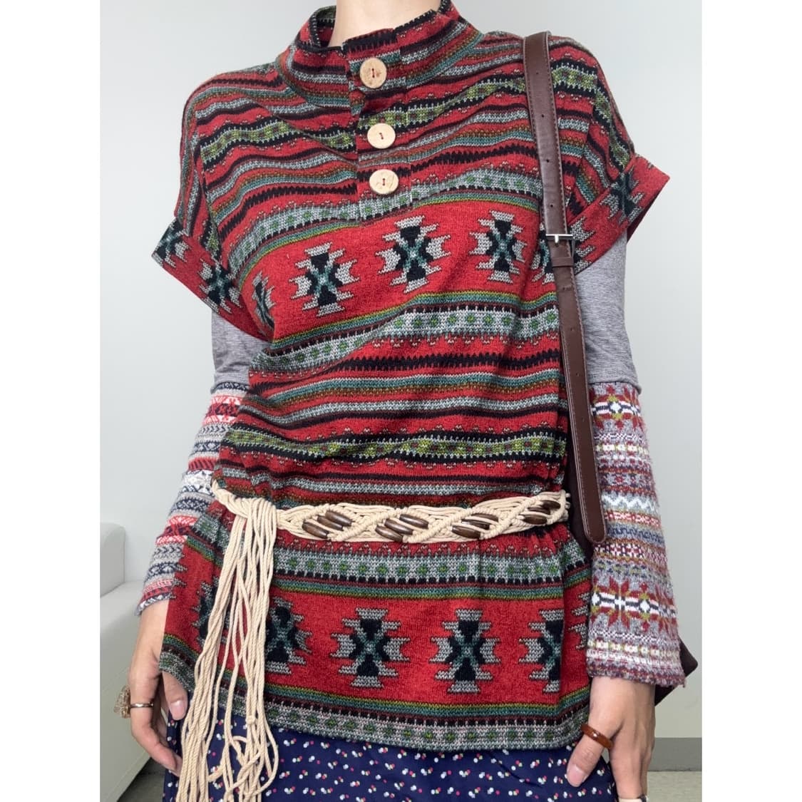 빈티지 히피 에스닉 코디 세트 상품이미지1