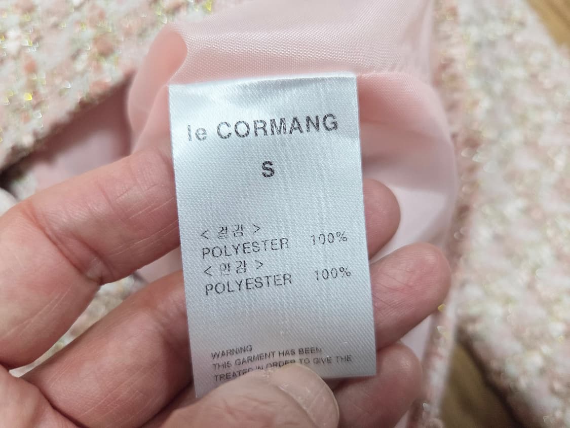 르꼬르망(lecormang) 라운드카라 트위드자켓 55 새상품 상품이미지5