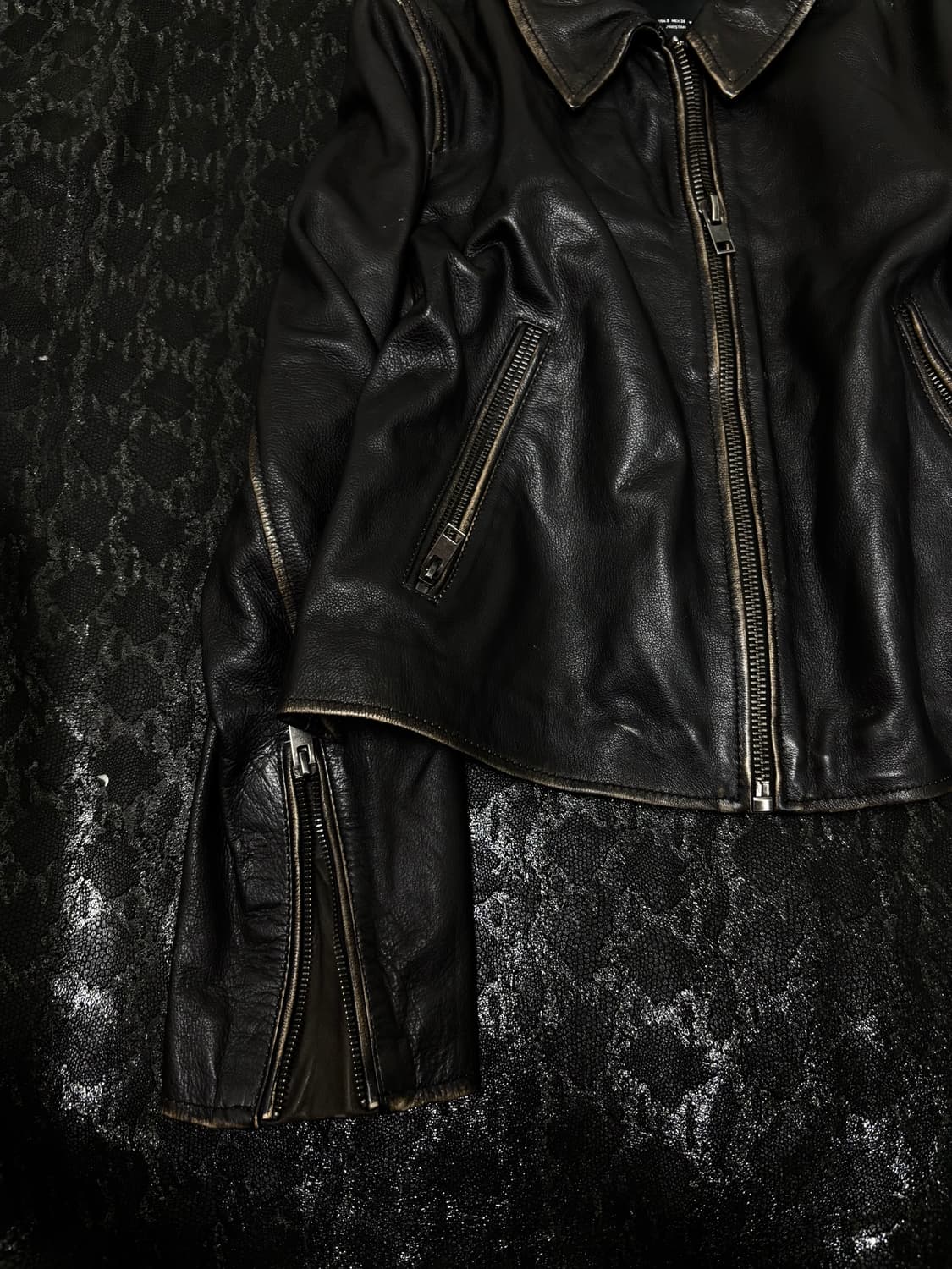 “Vintage” Y2K Vintage Washed Leather Jac 상품이미지7