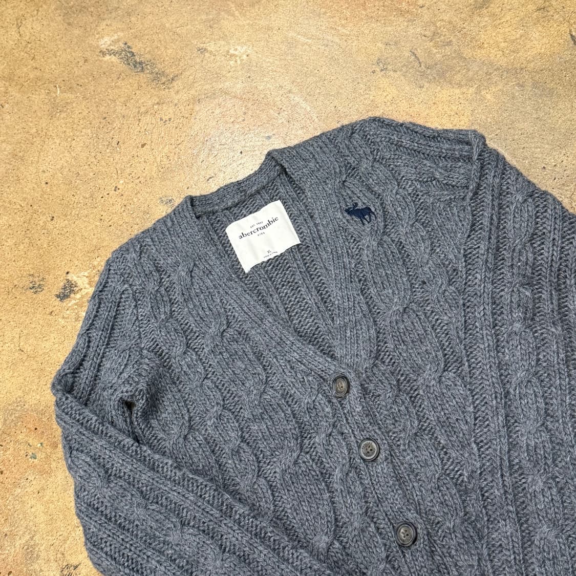 아베크롬비 그레이 니트 가디건 상품이미지1
