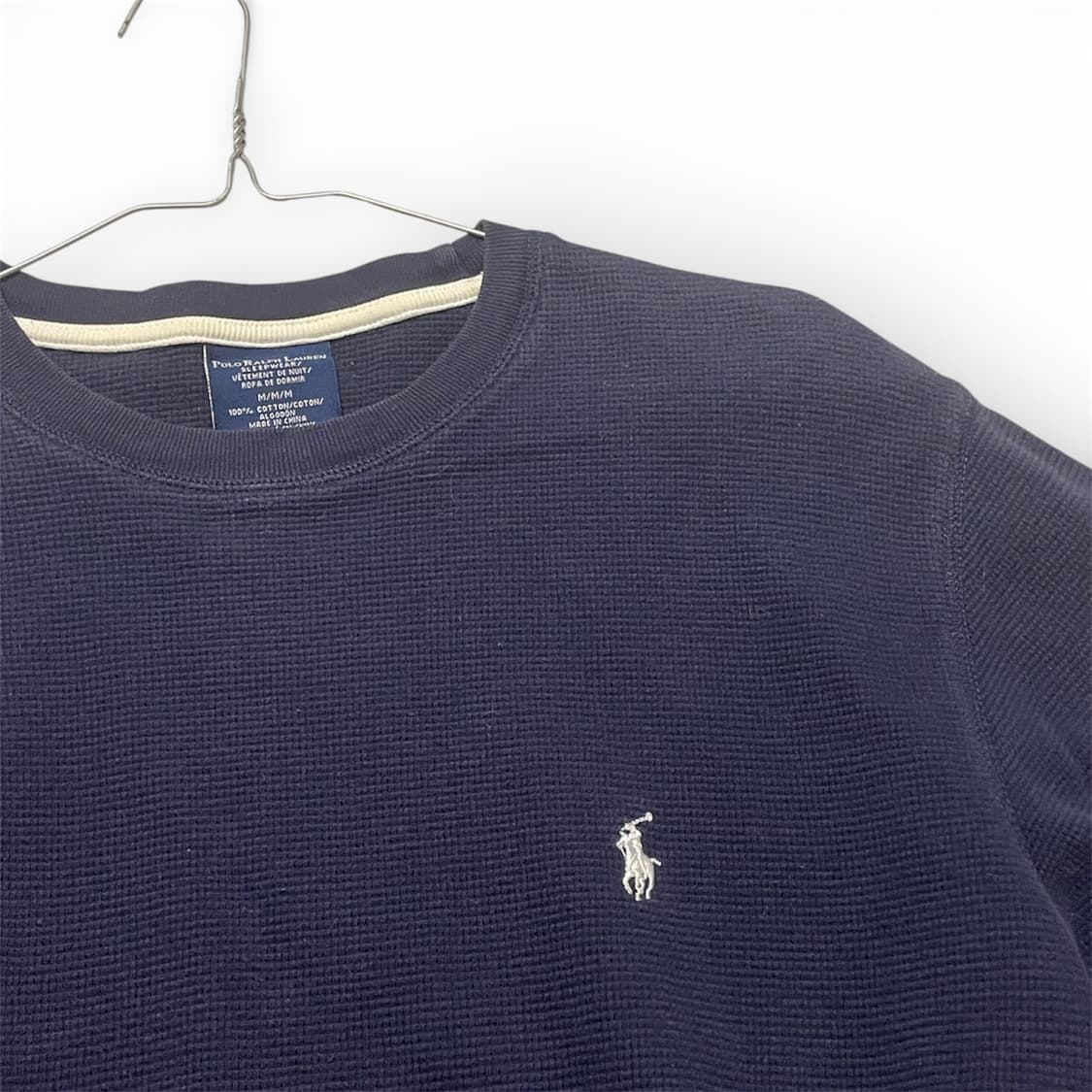 폴로 네이비 와플 슬리브탑(표기m) 상품이미지3