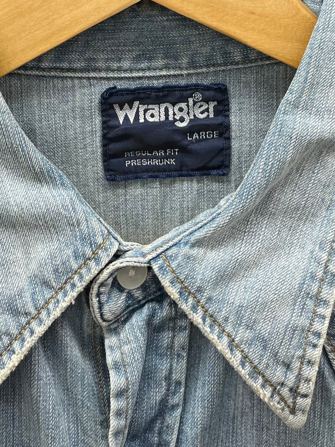[95] 랭글러 데님 웨스턴 셔츠 L  상품이미지3