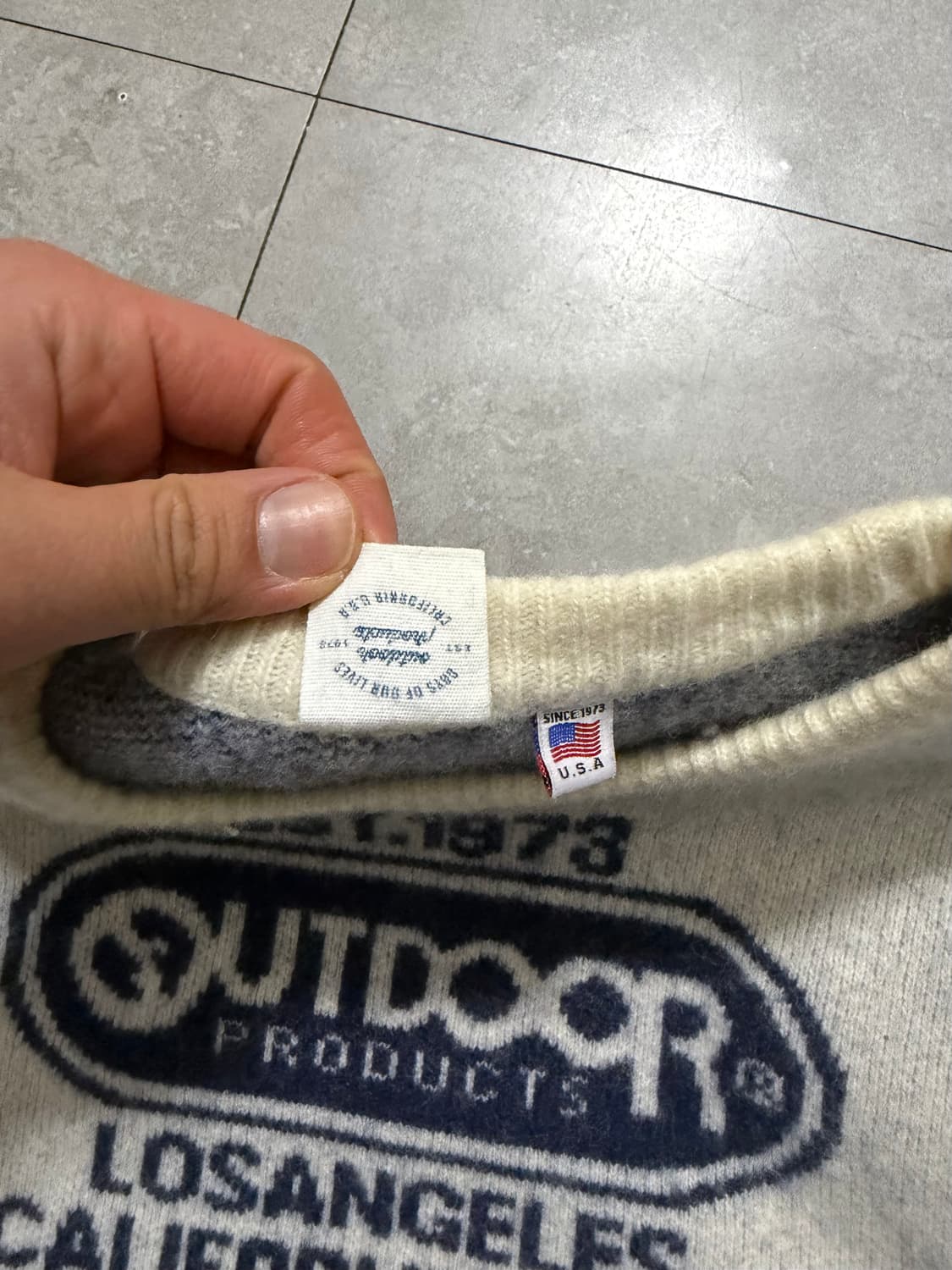 아웃도어  램스울  블랜디드  오버사이즈  니트 100size   상품이미지4