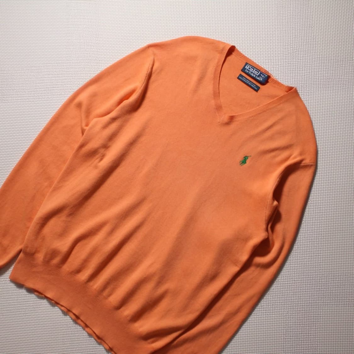 Polo 폴로 랄프로렌 오렌지 브이넥 니트 상품이미지2