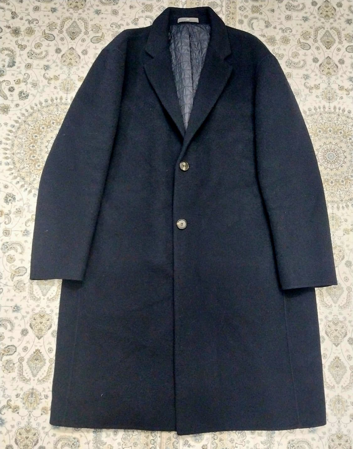 헤지스 캐시미어 혼방 진네이비 코트 105 상품이미지1