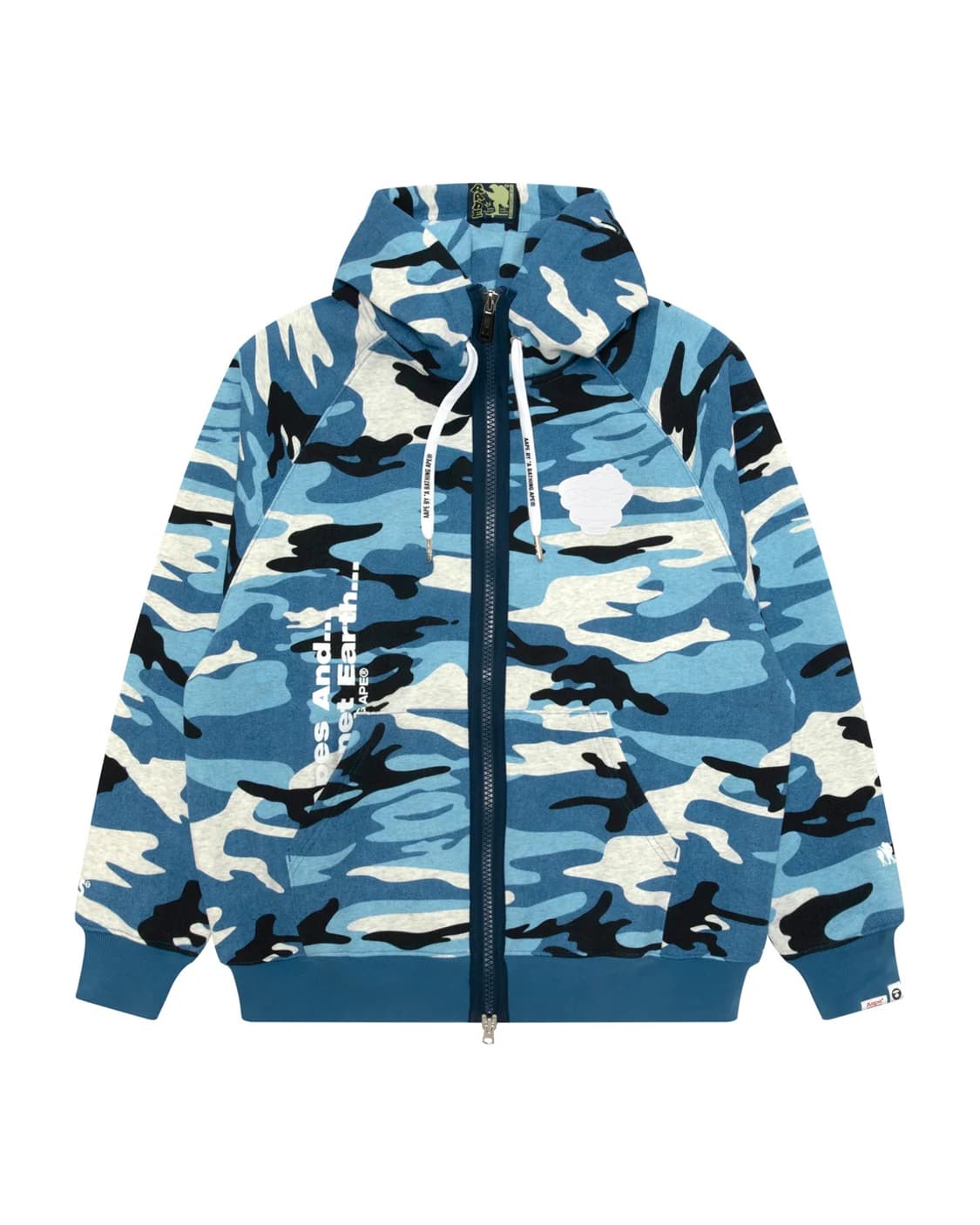 에이프 문페이스 패치 후드 집업 S 상품이미지1