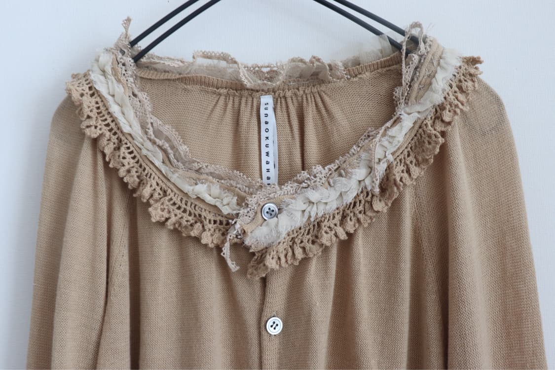 [Sunao Kuwahara] Lace Frill Cardigan 상품이미지9