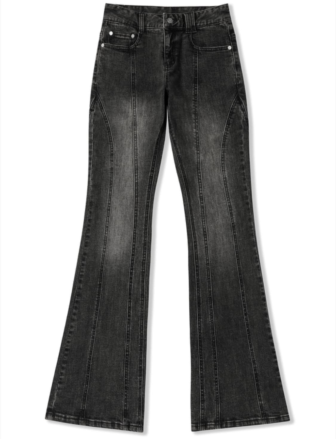 데케트우먼-Curved Slim Low Rise Flared Jeans 상품이미지3