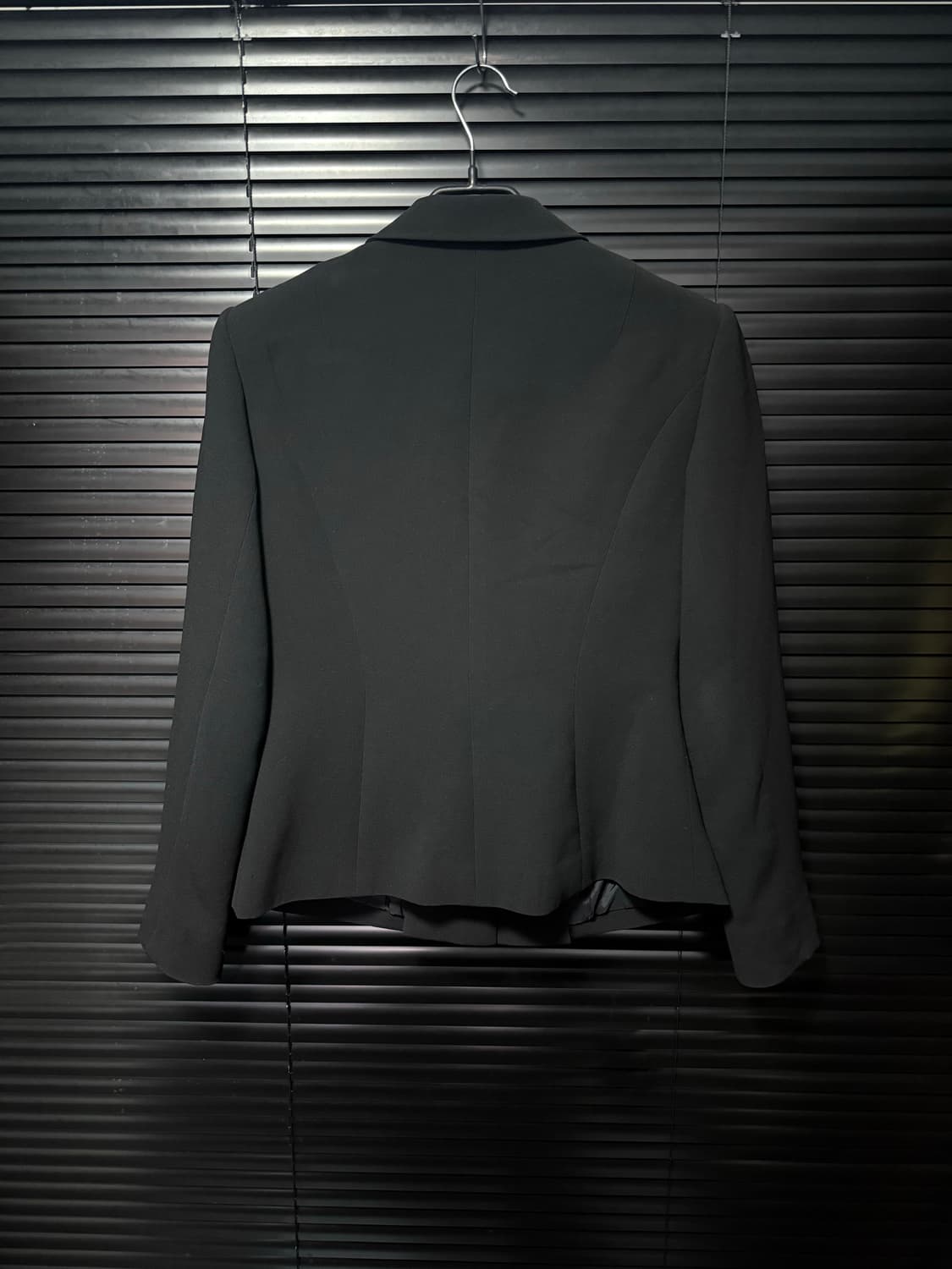 KOSHI AOYAMA 블랙 트위드 마이 블레이져 벨벳 벨루어 정장 파워 상품이미지5