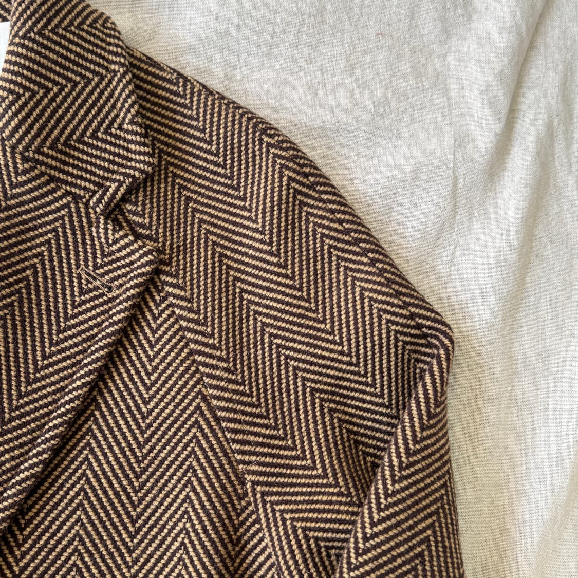 앤더슨벨 헤링본 브라운 코트 S(100) 상품이미지3