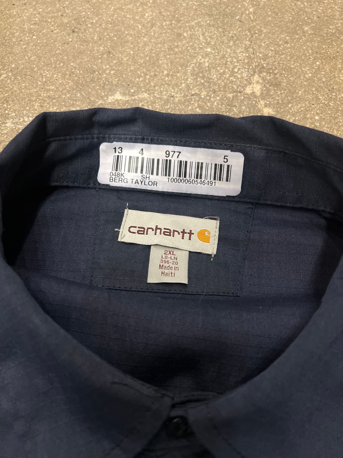 칼하트 립스탁 워크 셔츠 네이비 상품이미지3