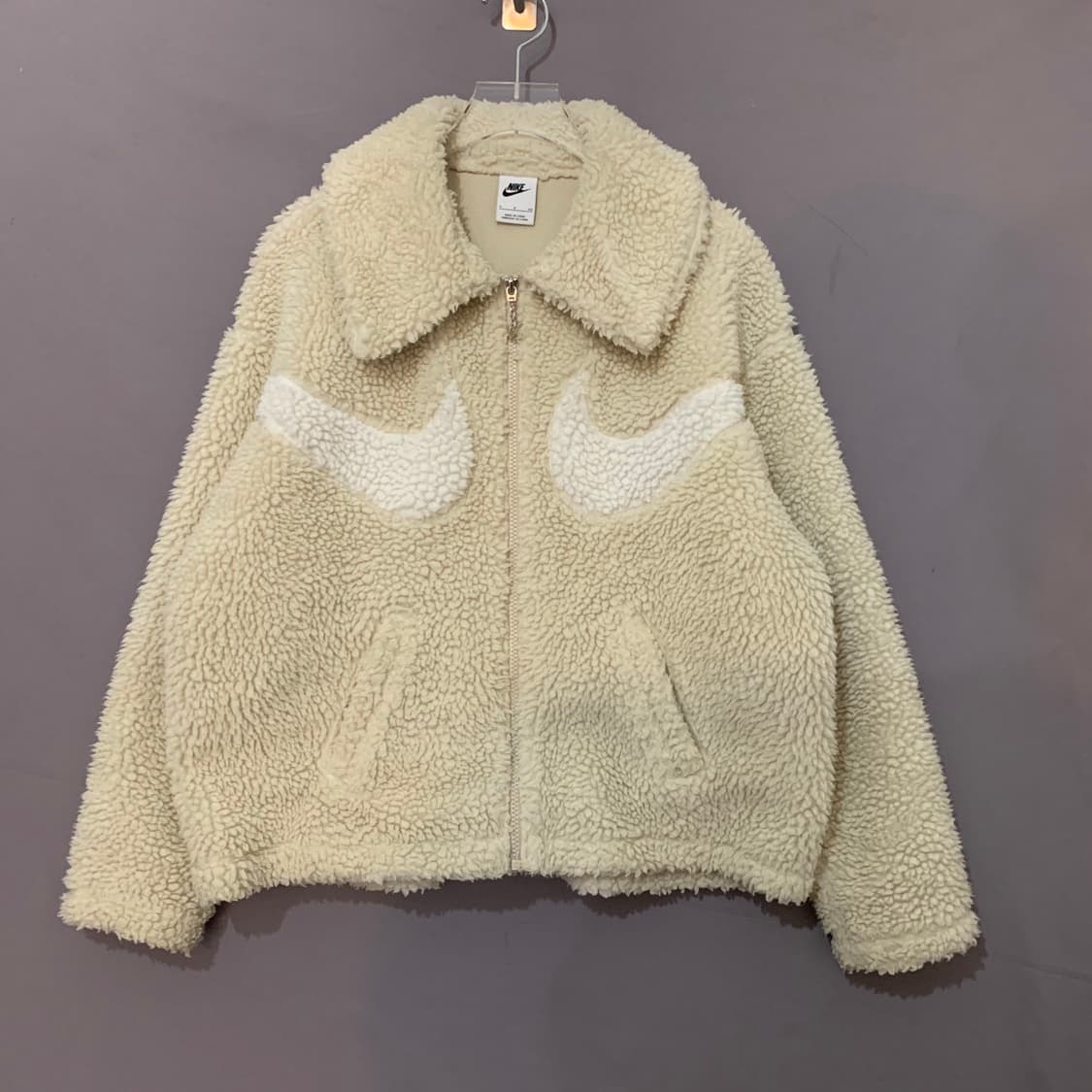 S 나이키 NSW 더블 스우시 세르파 플리스 양털 후리스 자켓 상품이미지2