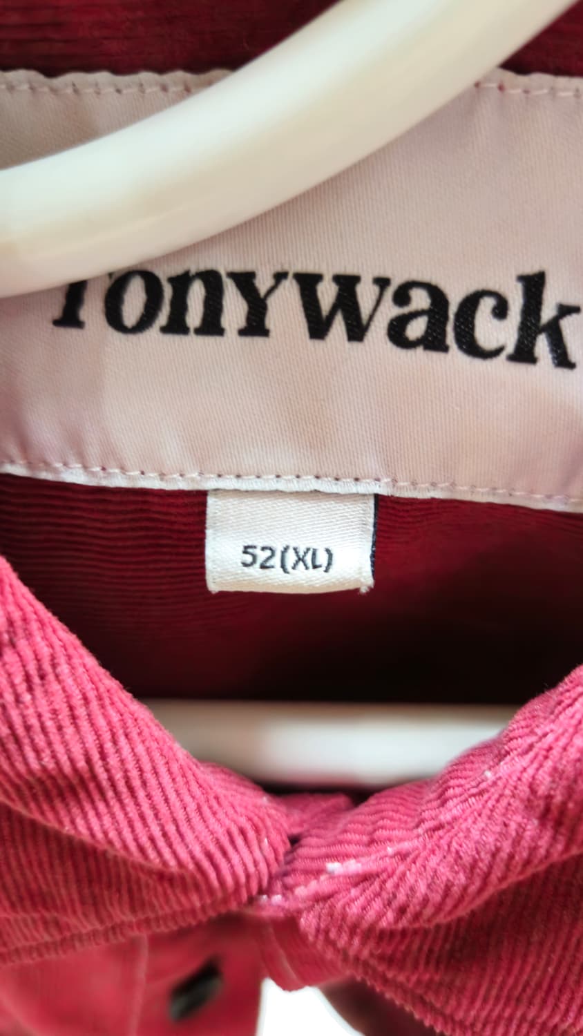 토니웩 가먼트 다잉 코듀로이 셔츠 레드 XL 상품이미지3