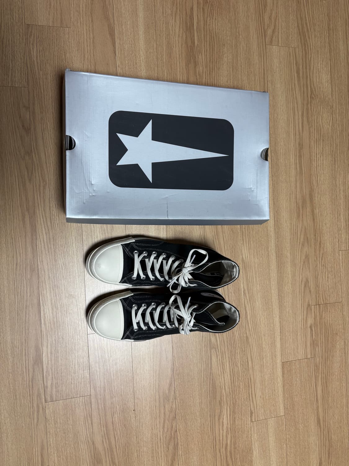 (290) 릭오웬스 컨버스 다크스타 척70 하이 블랙 상품이미지2