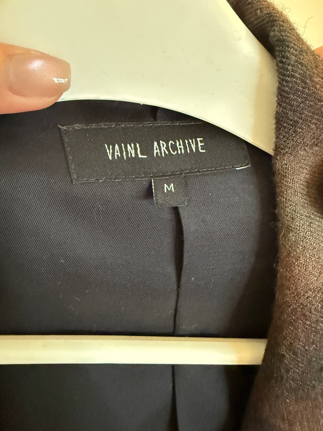 vainl archive 체크 롱 코트 M 상품이미지8