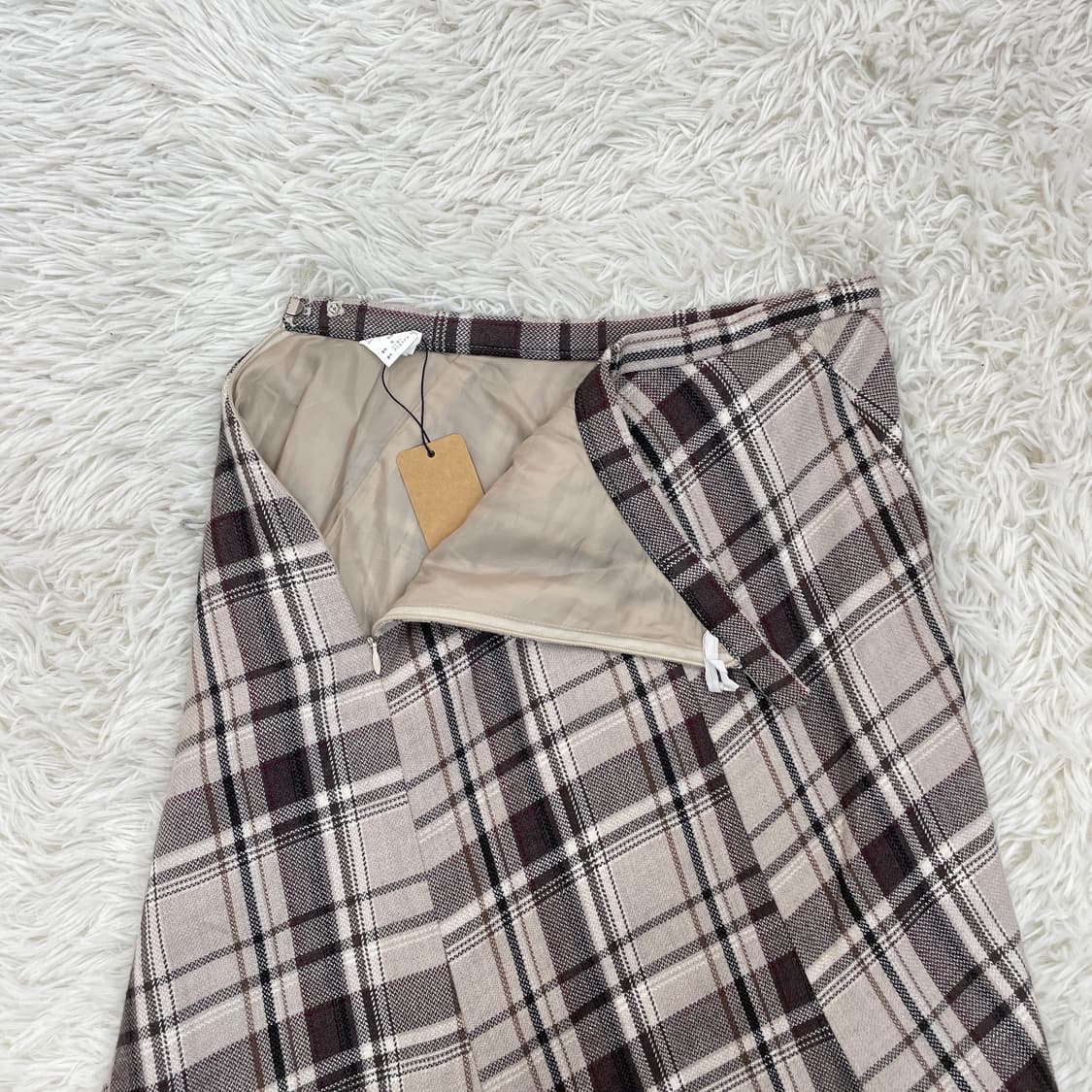 빈티지 체크 플레어 롱 스커트 상품이미지5