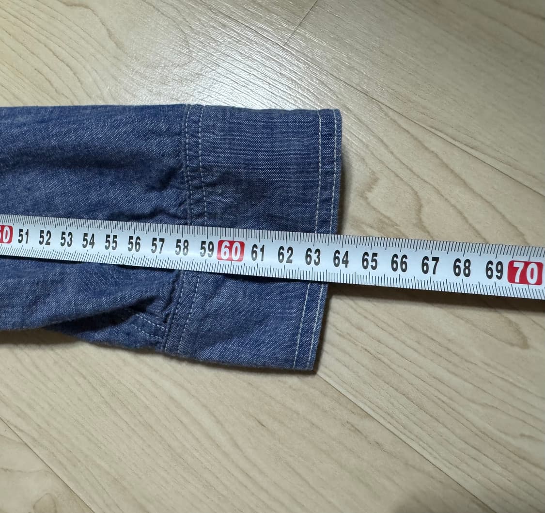 프리휠러스 닐셔츠 샴브레이셔츠 16사이즈 중고 상품이미지7