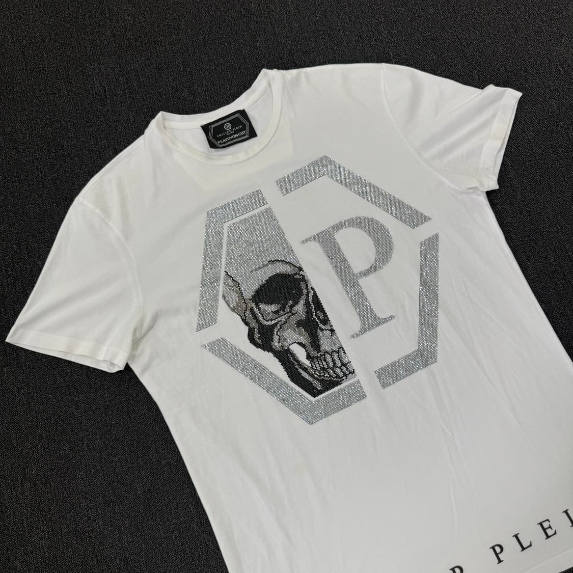 필립 플레인 큐빅 스컬로고 반팔티 상품이미지2