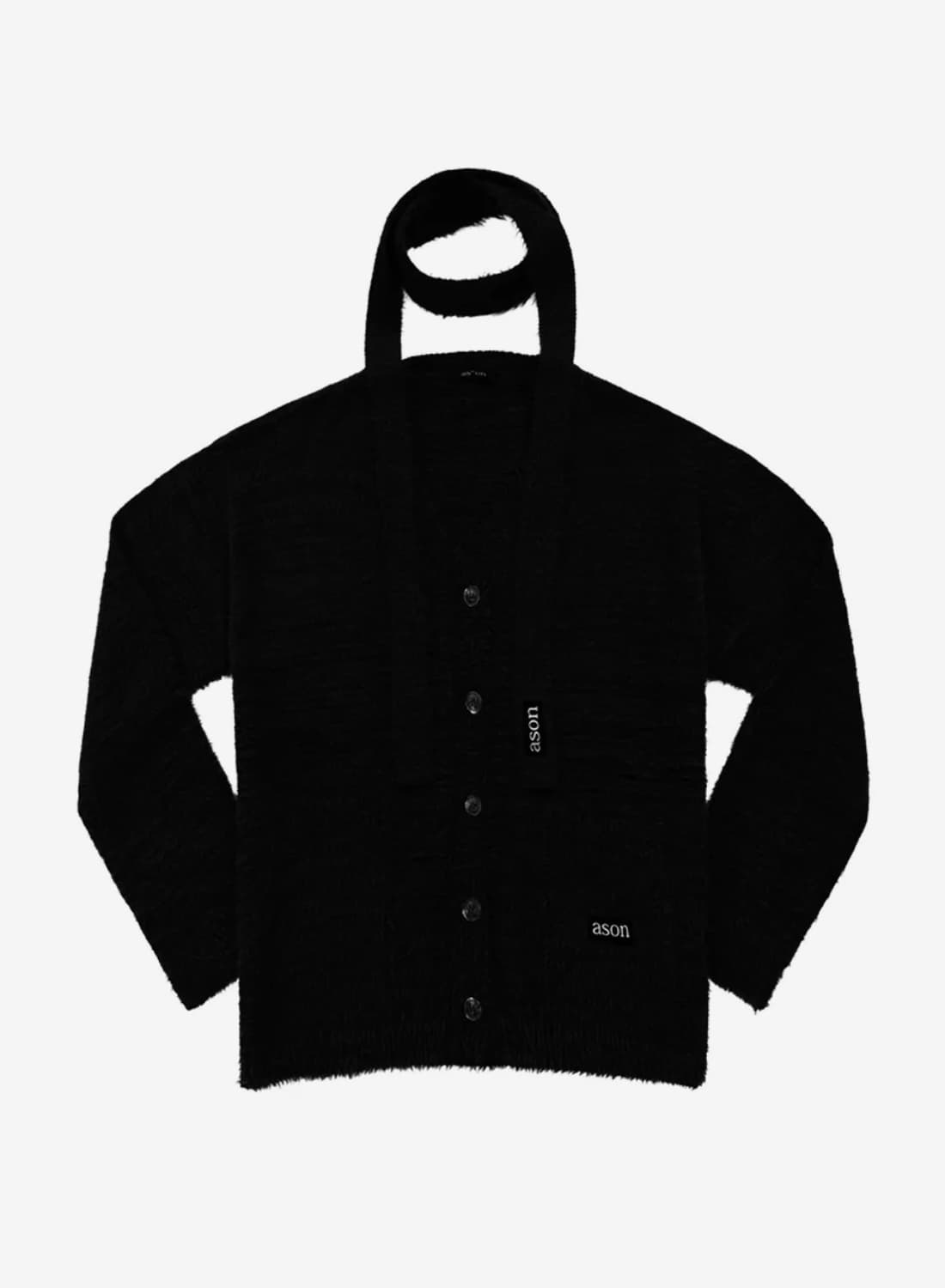LUCA TIE CARDIGAN / BLACK 상품이미지3