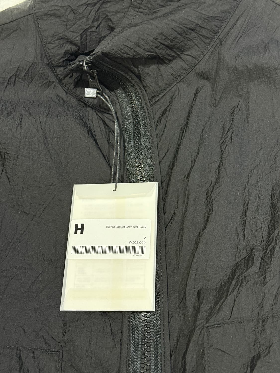 해칭룸 볼레로 자켓 크리즈드 블랙/2 상품이미지2