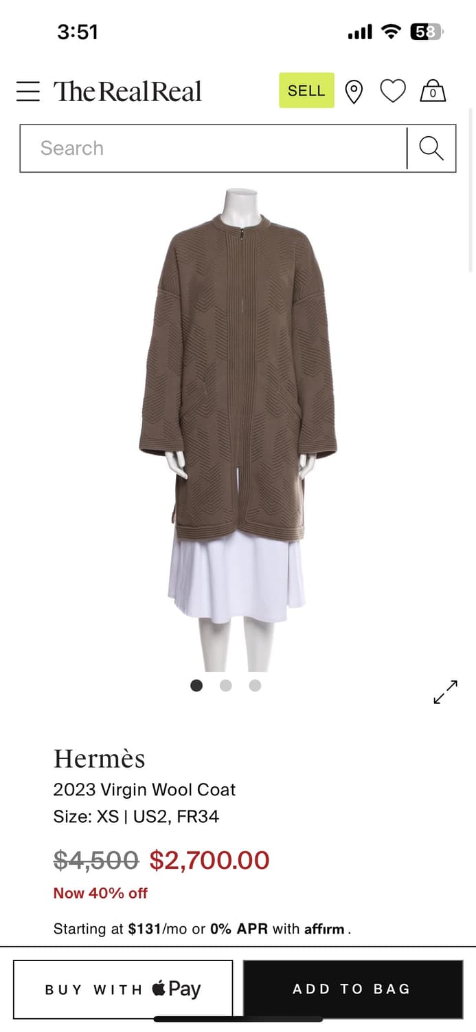 에르메스 코트 상품이미지5