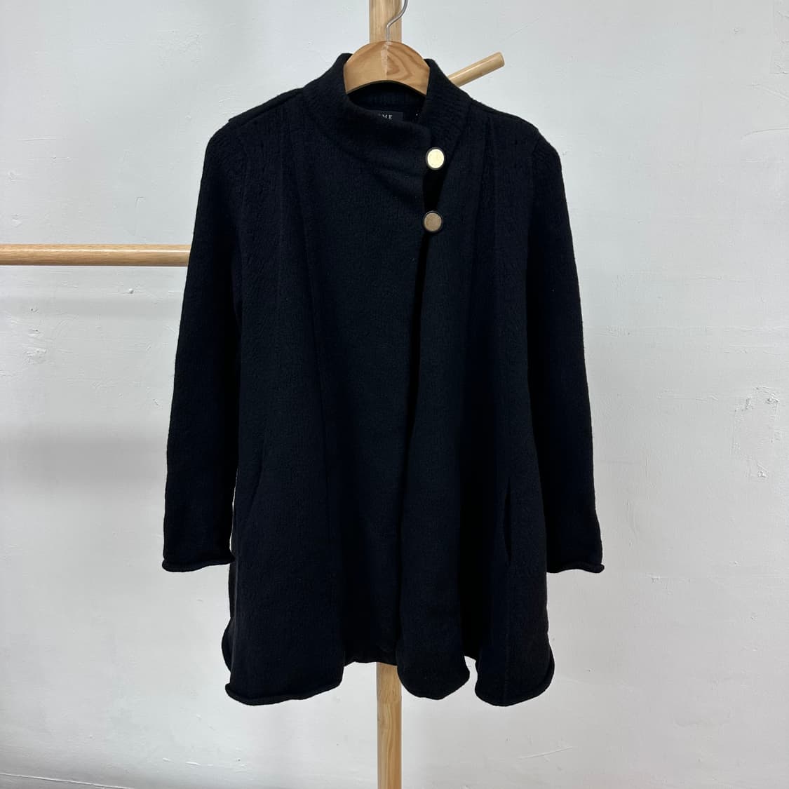 TIME 포스트모던 울 니트 하이넥 코트 FREE (90) J23 상품이미지1