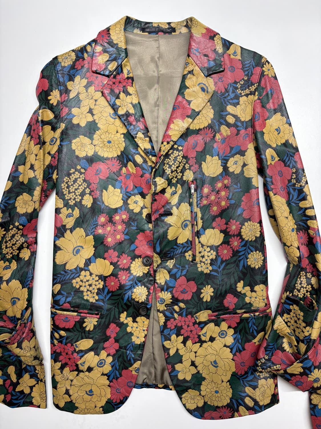 와이즈 요지 야마모토 플라워 레더 자켓 상품이미지3