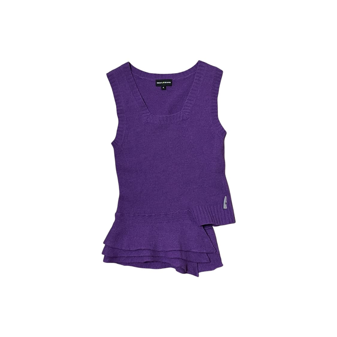 DKNY 바이올렛 프릴 민소매 니트 베스트 상품이미지3