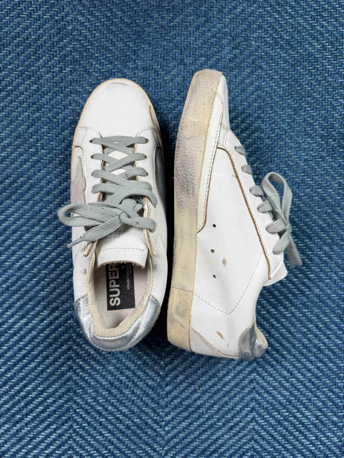 골든구스 슈퍼스타 화이트 실버 탭 Size 39 상품이미지2