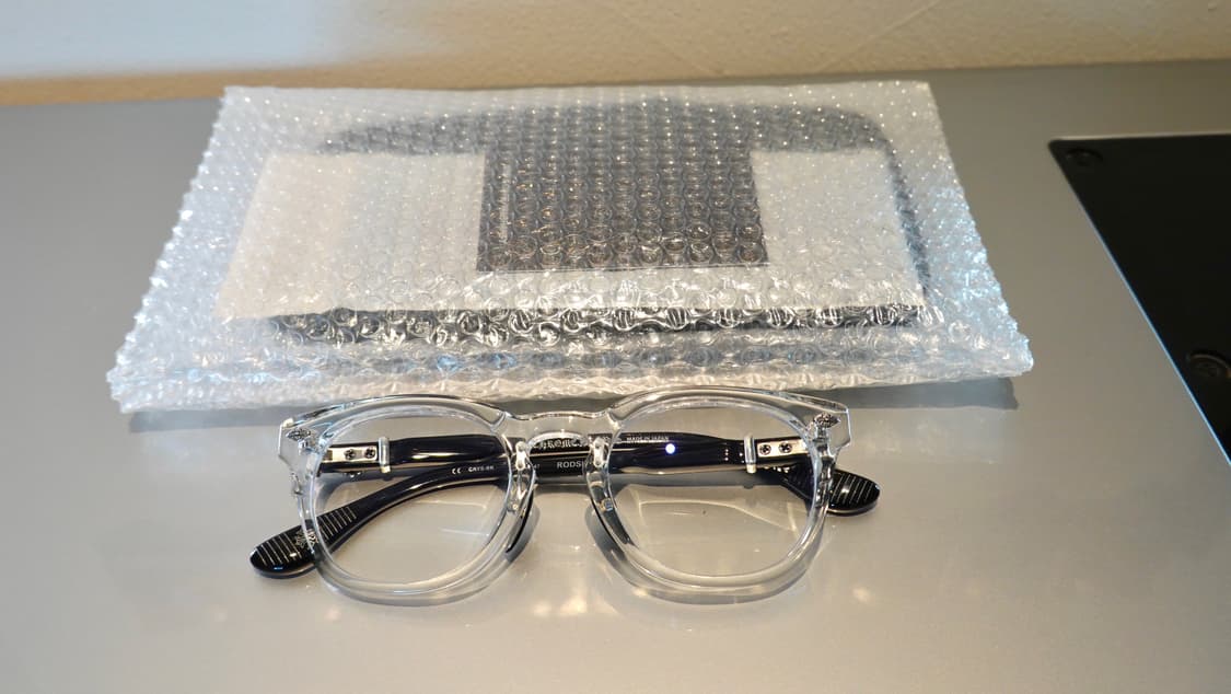 크롬하츠 로드시클 크리스탈 실버/블랙 안경 상품이미지2