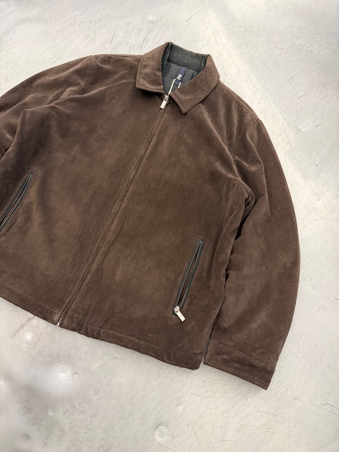 2000s ZEGNA SPORT CORDUROY 제냐스포츠 블루종자켓 상품이미지7