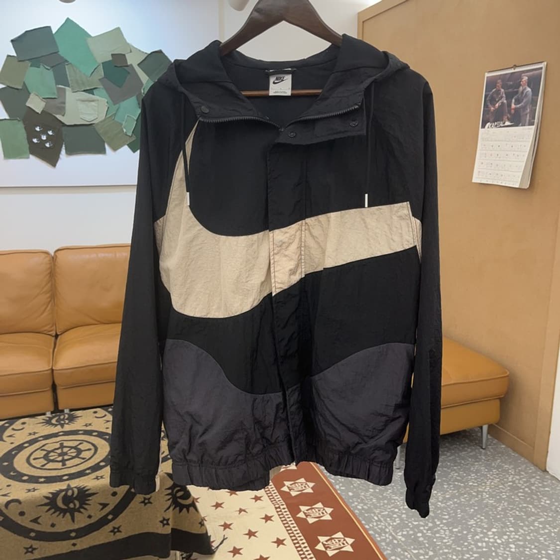 나이키 올드스쿨 레트로 빅스우시 배색 바람막이 자켓 L C08621 상품이미지3