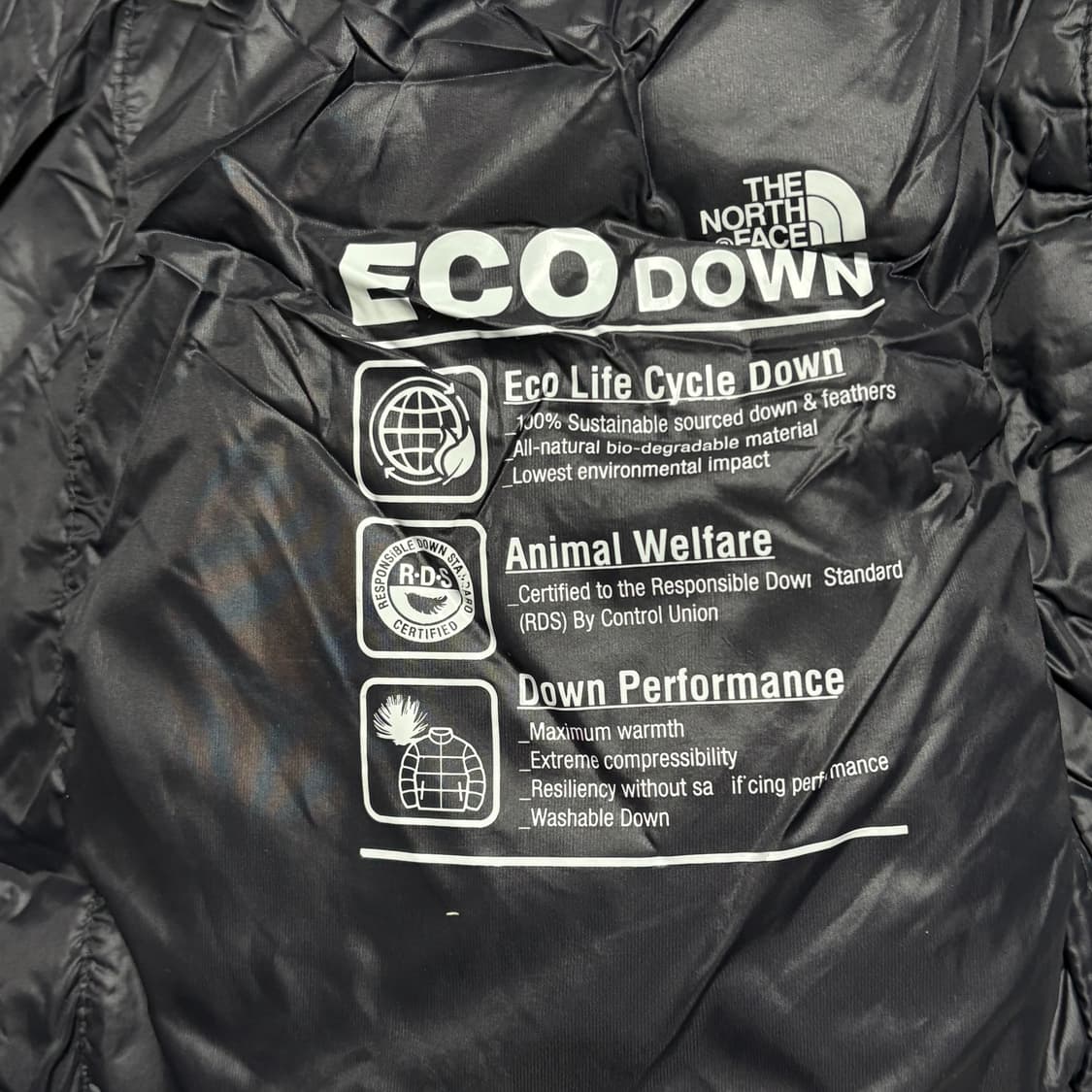 S 노스페이스 블랙 에코 다운 패딩 상품이미지5