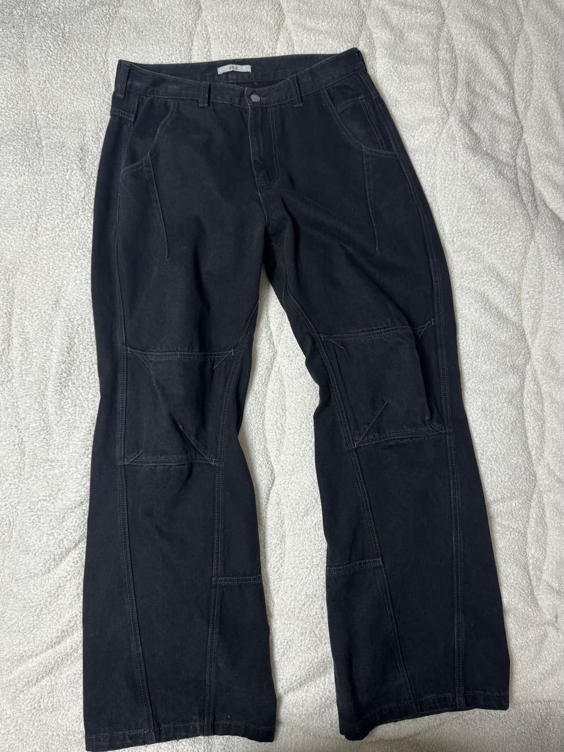 (착샷0)ETCE CURVED PANEL DENIM PANTS 2.0 L 상품이미지4