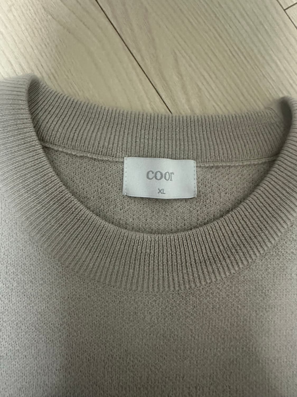 쿠어 울 니트(샌드) XL사이즈 판매 상품이미지3