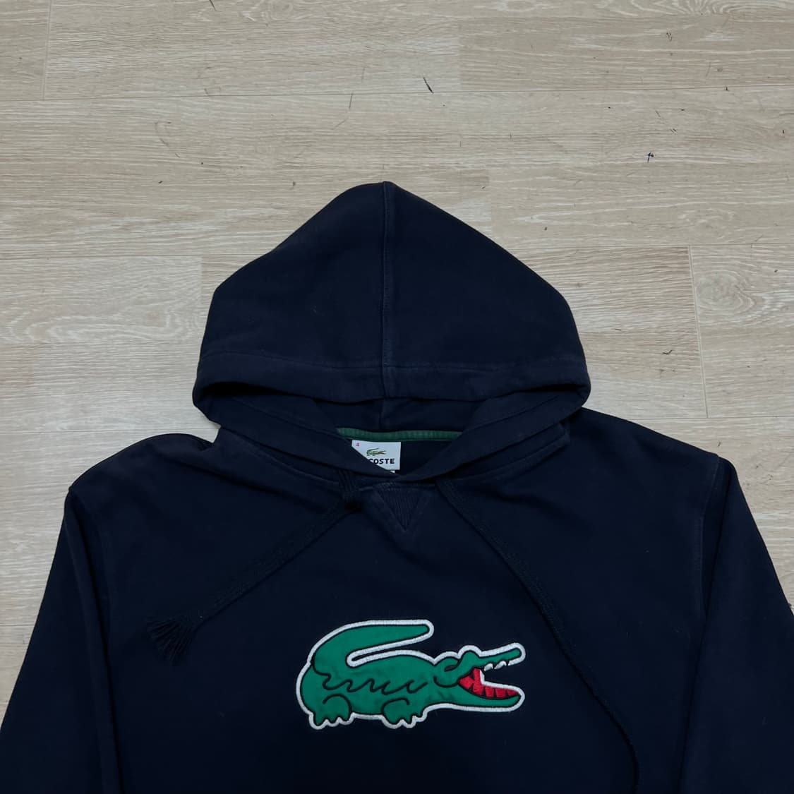 라코스테 빅로고 기모 후드티 [네이비] 4사이즈 상품이미지2