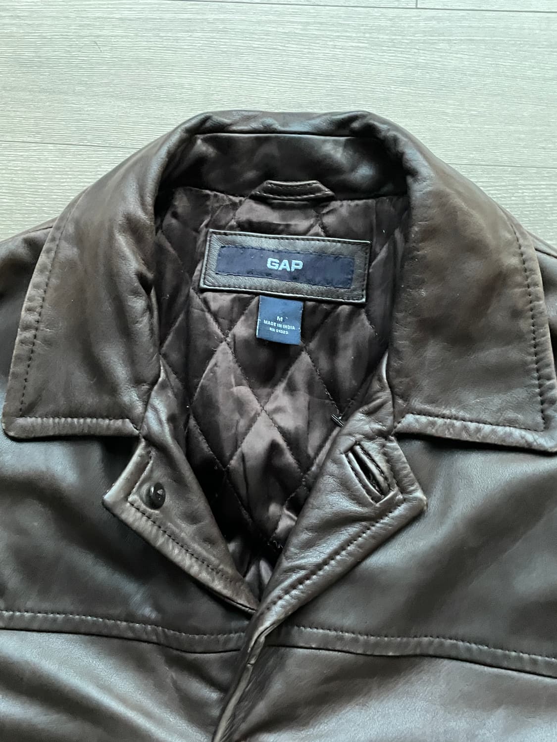 90s 올드갭 레더 카코트 브라운 gap carcoat 상품이미지3