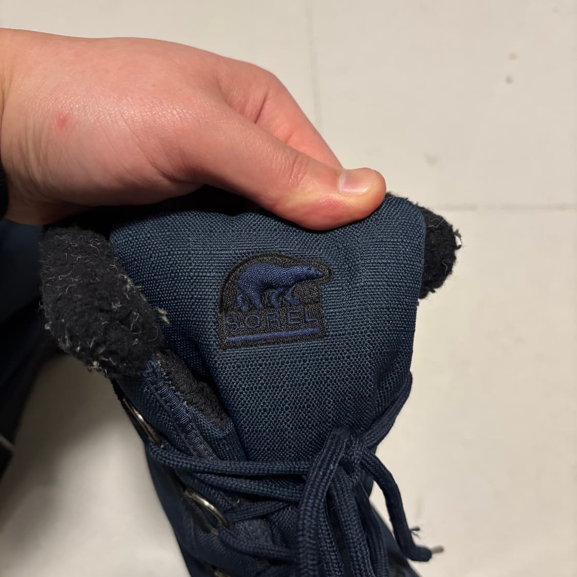 정품 소렐 네이비 블랙 양털 방한 부츠 245 상품이미지3