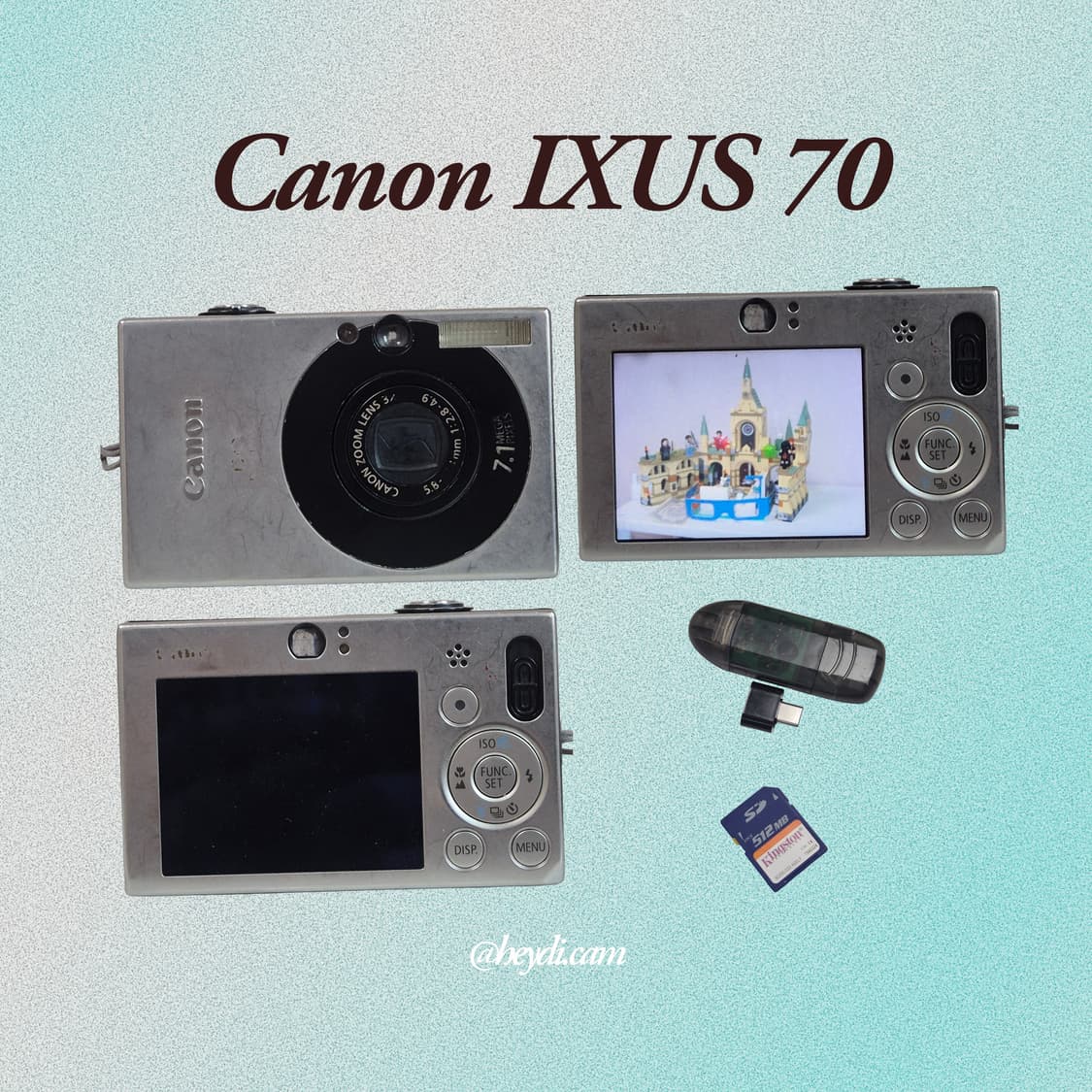 (강민경 아이브 리즈 은채) 캐논 ixus70 블랙 (SD1000, IX 상품이미지2