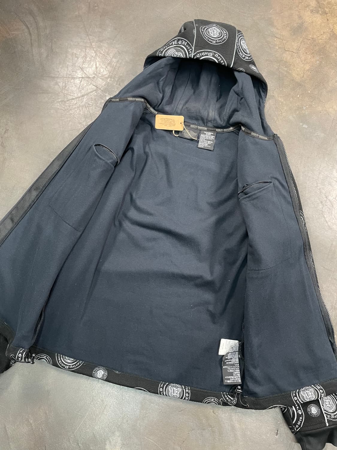 할리 데이비슨 올 오버 프린팅 스웻후드집업 상품이미지4