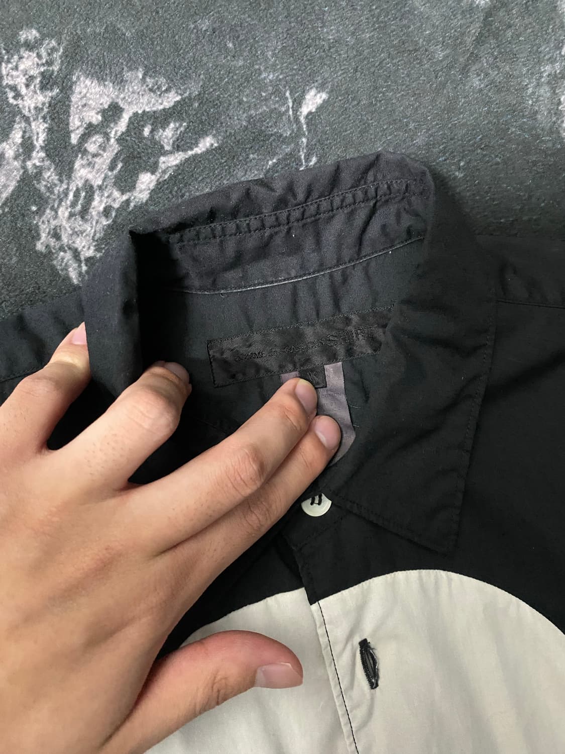 꼼데가르송 셔츠라인 패치워크 셔츠 xs 상품이미지2