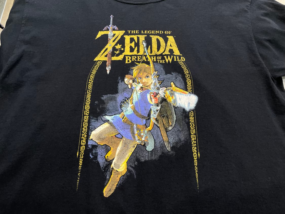 (L) Zelda 젤다의 전설 야생의 숨결 야숨 프린팅 반팔티 상품이미지7