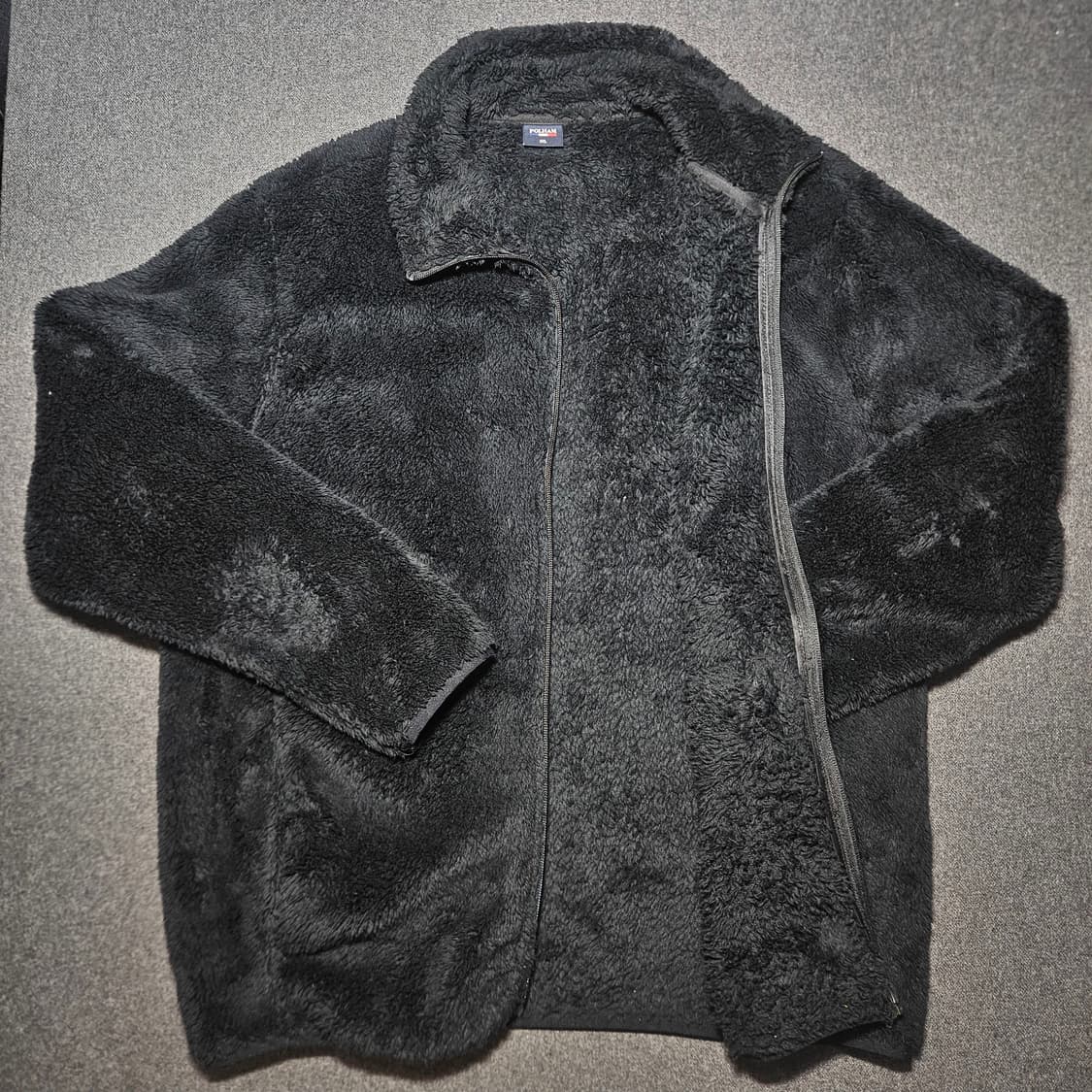 폴햄 검정 플리스 자켓 110 실측 105 상품이미지4