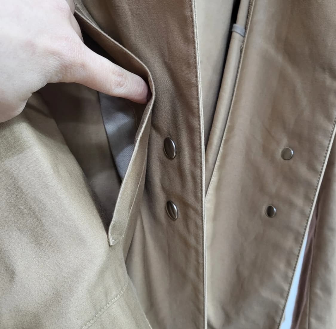 시스템 후드 롱 코트 55 오버핏 상품이미지5