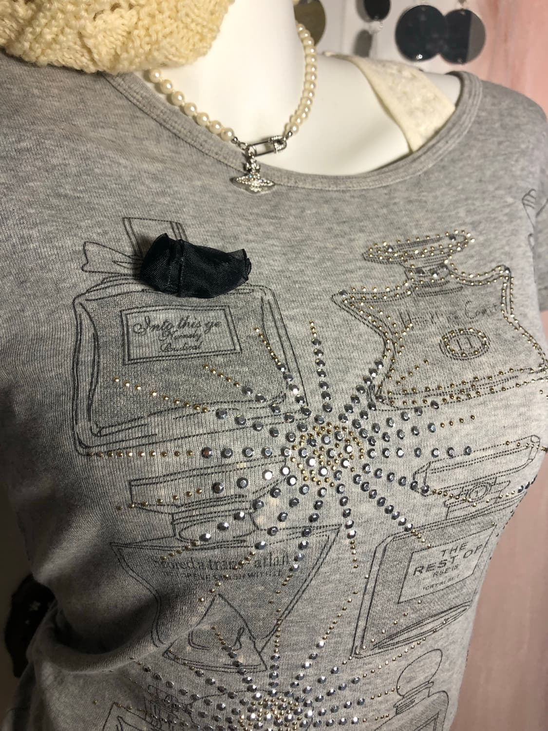 gray romantic cubic top 상품이미지3