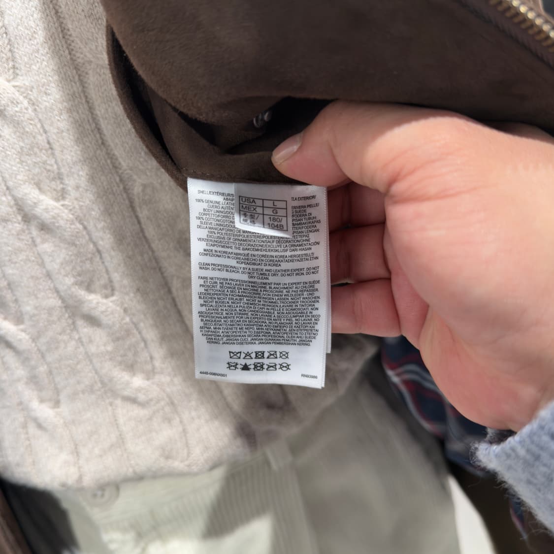 [새상품] 브룩스브라더스 염소가죽 스웨이드 집업 블루종 상품이미지9