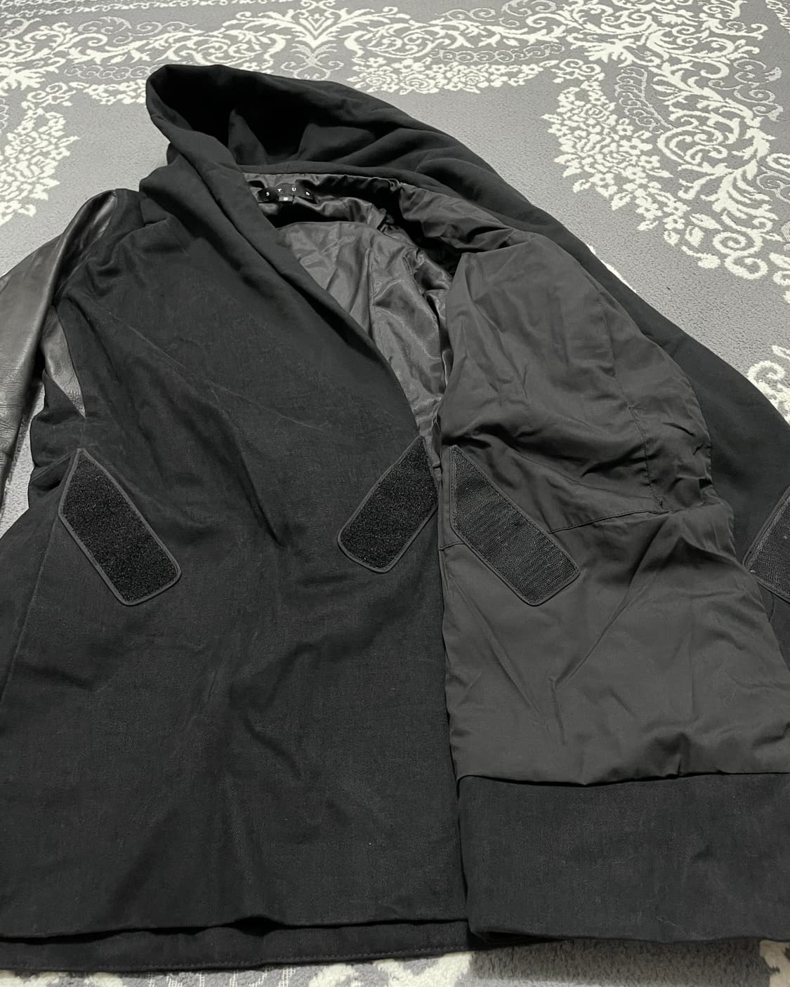Stud homme horse leather Long Drape Hood 상품이미지6