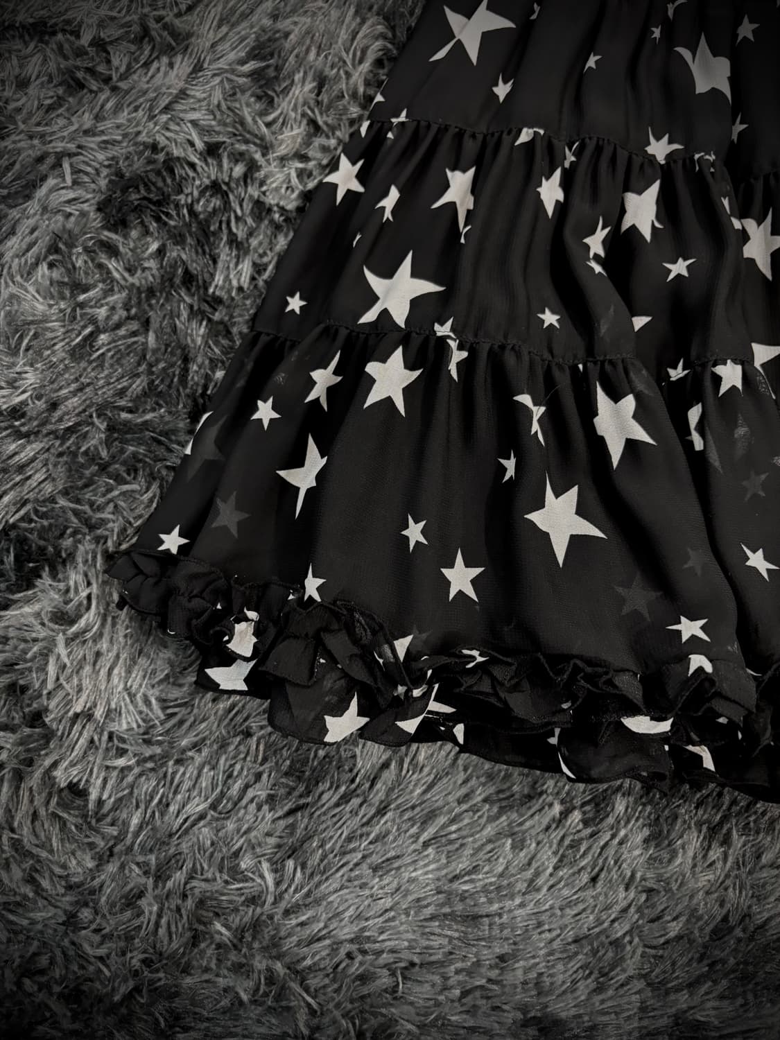 갸루 스타 패턴 캉캉 숏스커트 상품이미지3